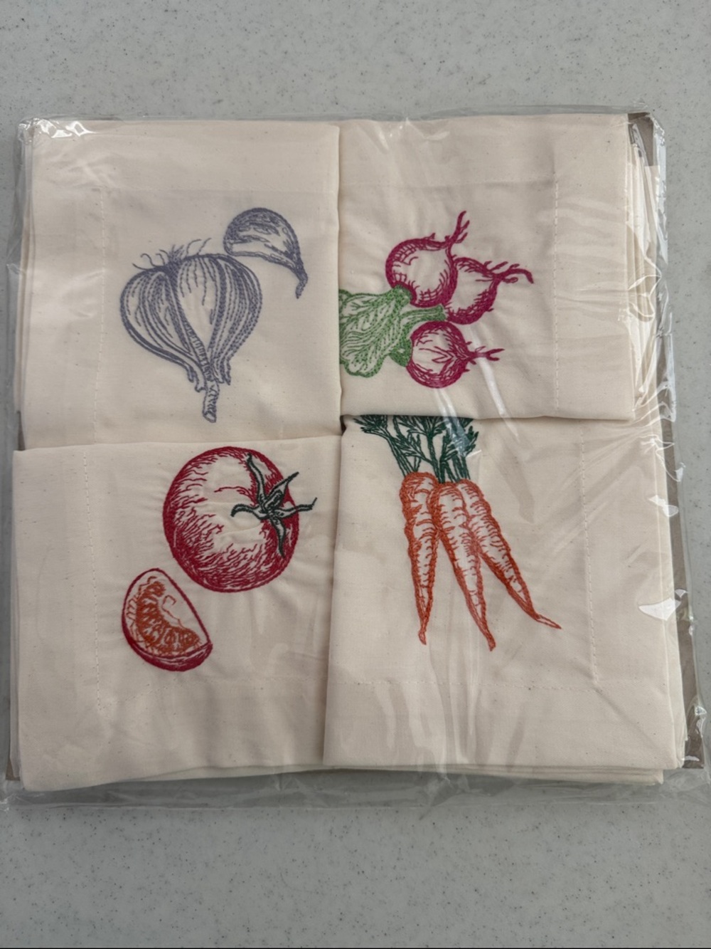 NWT Trader Joe’s Embroidered Cotton Napkins Set of Four